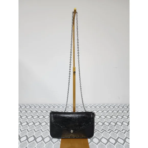 LOUIS VUITTON Epi Felicie Crossbody Bag Black - Picture 1 of 14